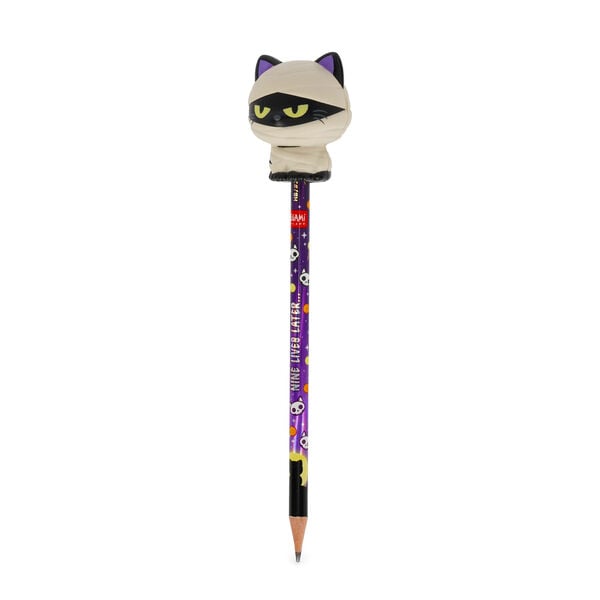 Lápiz Antiestrés de Halloween Mummy Cat «Nine Lives Later» - Squeezies