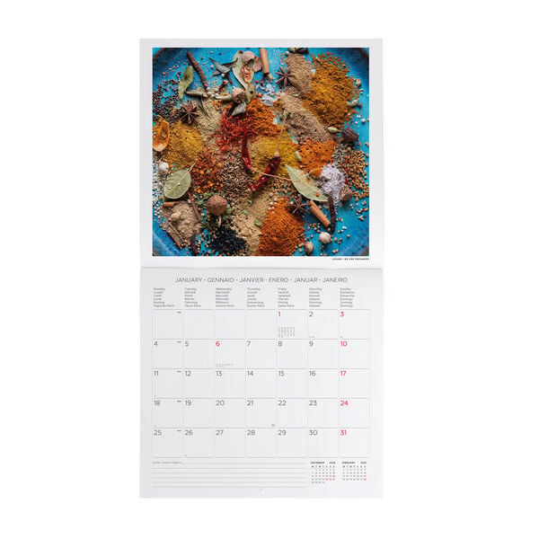 Calendario da Parete 2027 - 30 x 29 cm - Herbs & Spices