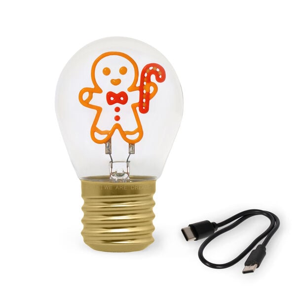 Lampada da Tavolo di Natale a Lampadina Gingerbread - Bulb Fiction