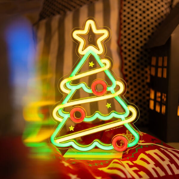 Insegna Luminosa Neon LED di Natale Xmas Tree - It's a Sign