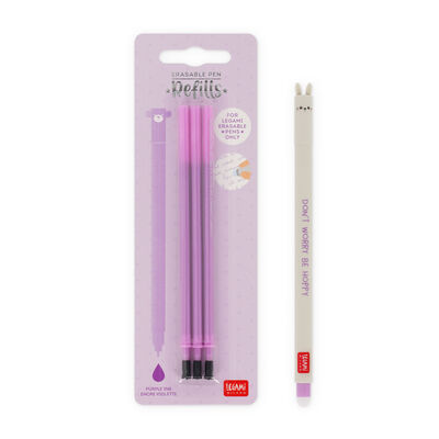 Set Löschbarer Stift Bunny mit violetter Ersatzmine