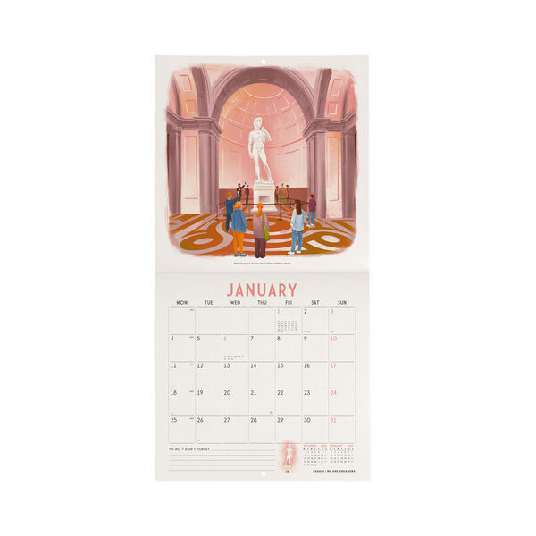 Calendario da Parete 2027 - 18 x 18 cm - Firenze