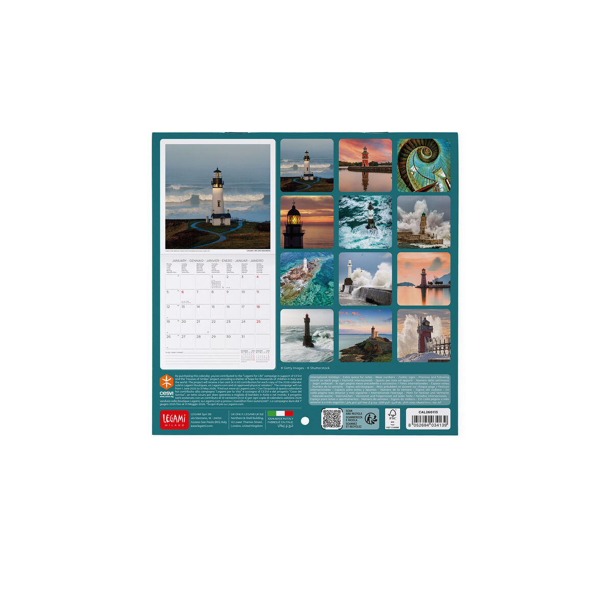 Calendario Da Parete 2026-2027 18 Mesi - Formato Grande (43x32,5 Cm), Carta Spessa, Blocchi Giornalieri Per Appunti - Per Ufficio E Casa