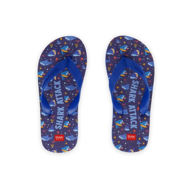 Size 32/33 Kids Shark Flip Flops