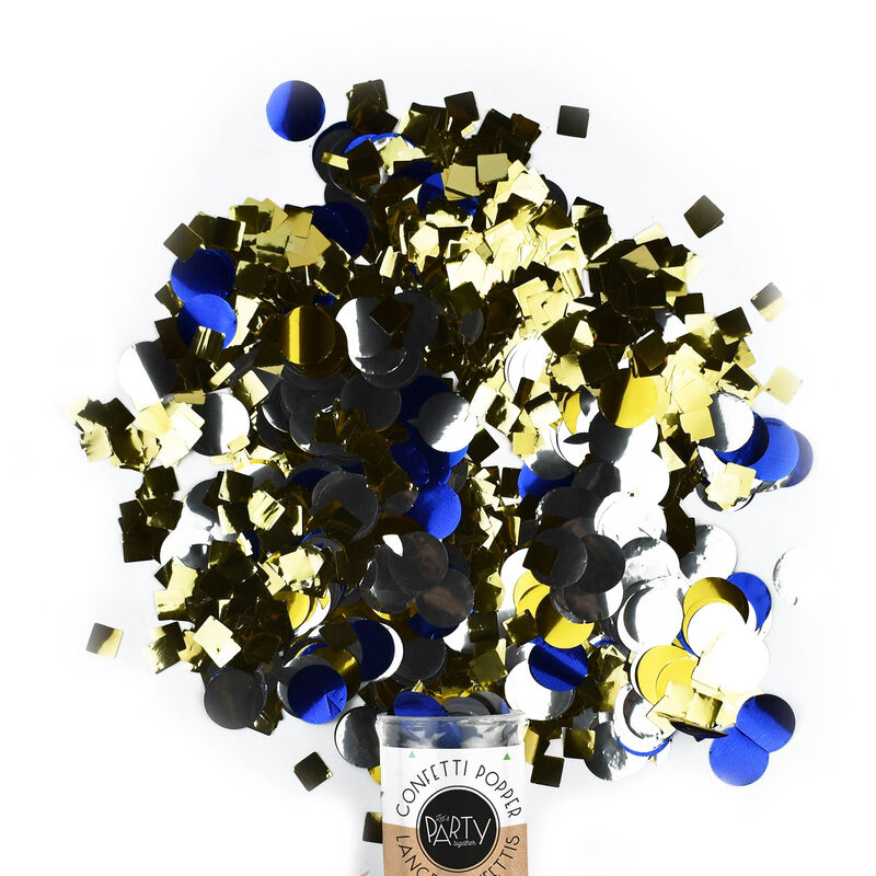 Wedding Confetti Popper GOLD AND BLUE