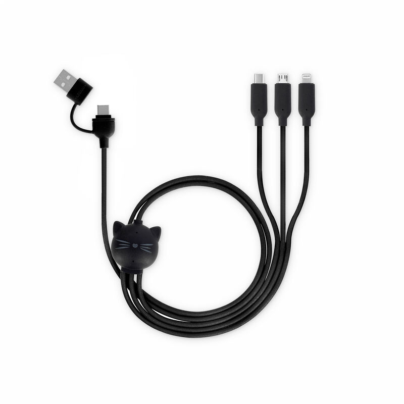 3-in-1 Charging and Synchronisation Cable - Three Hugs, , zoo