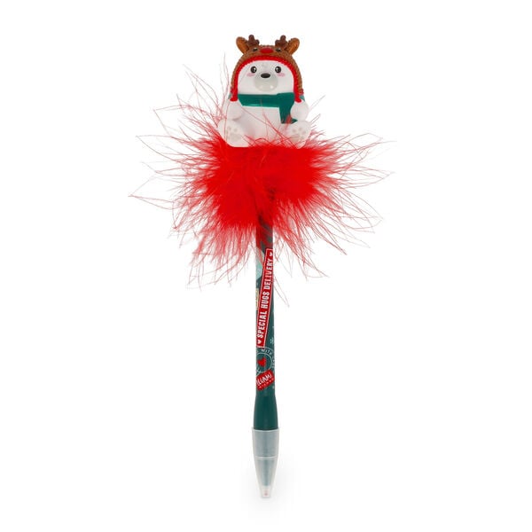 Penna Gel di Natale con Polar Bear Reindeer Luminoso - Writing is Magic