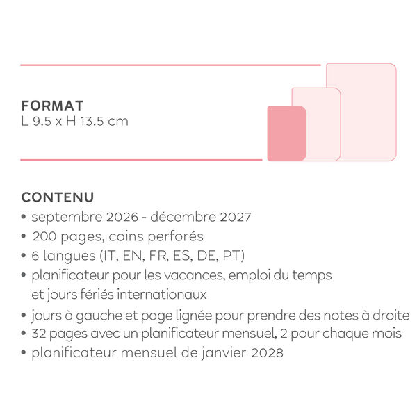 Agenda 2026/2027 Semainier 16 Mois - Raspberry Jam - Small Avec Section pour Notes Agenda 2026/2027 Semainier 16 Mois - Raspberry Jam - Small Avec Section pour Notes
