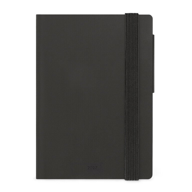 Terminplaner für 12 Monate 1 Tag pro Seite Small 2027 - Black Suit