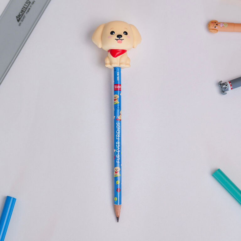 Pencil with Squishy Golden Retriver "Fur-ever Friends" - Squeezies Pencil with Squishy Golden Retriver "Fur-ever Friends" - Squeezies
