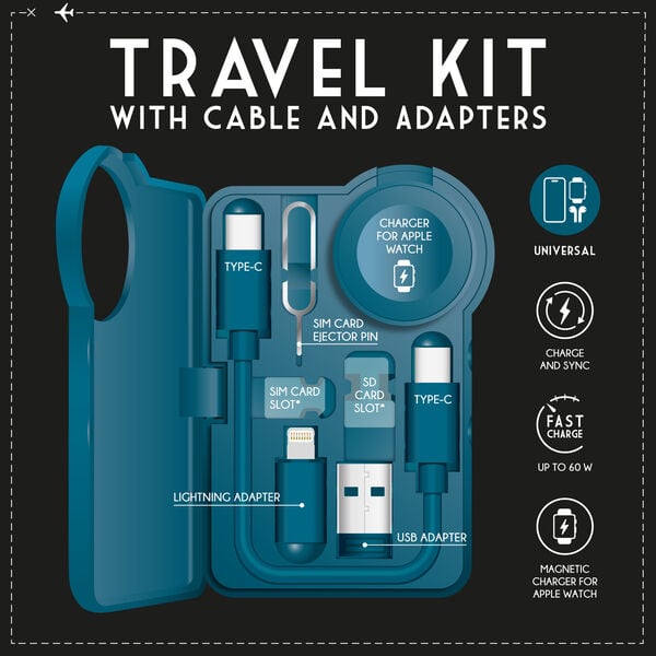 Travel Kit with Cable and Adapters