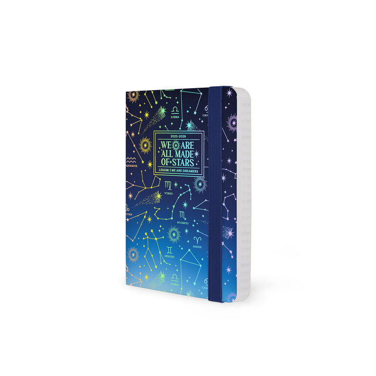 Agenda Hebdomadaire 2024-2025 Legami 16 Mois Avec Carnet - Format Poche (9.5x13.5cm) - Fermeture élastique - Papier FSC