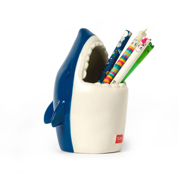Astuccio Portapenne A Forma Di Squalo Per Bambini E Ragazzi: Multiuso, In Poliestere, Dimensioni 21,6x4,3x10,9 Cm, Regalo Originale