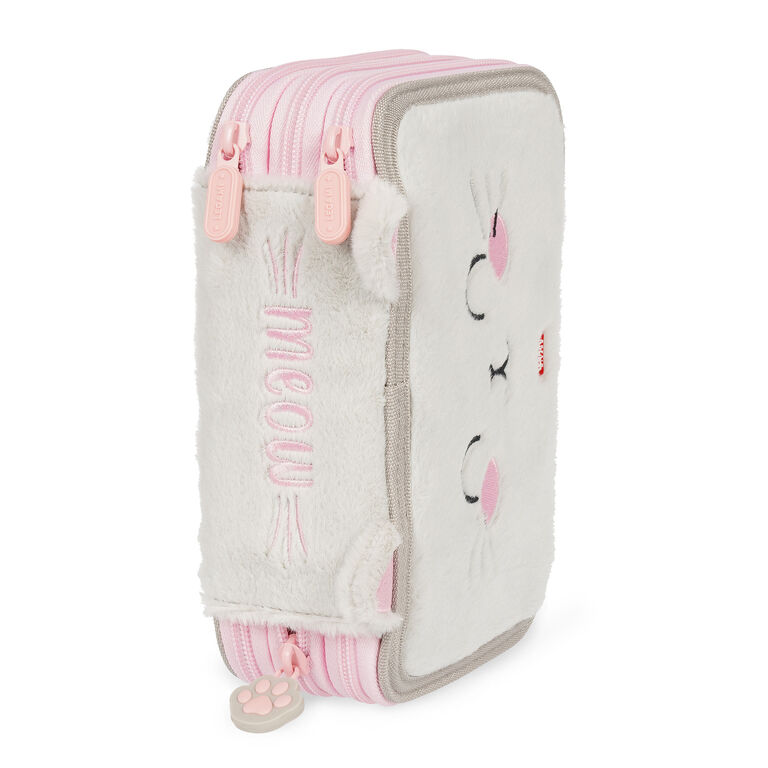 Astuccio 3 Scomparti - Kitty + 2 Penne Cancellabili