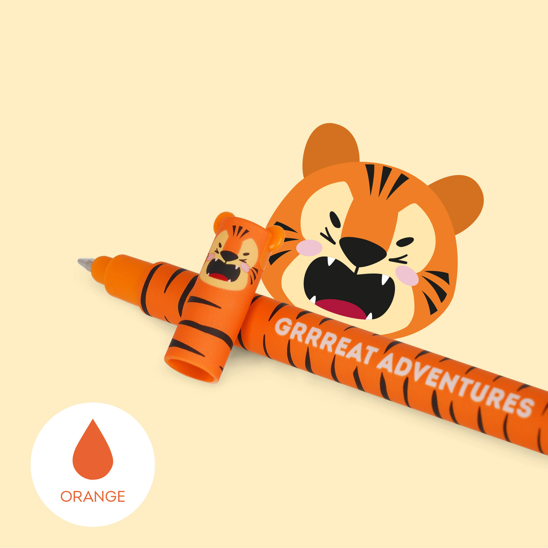 Lot De 3 Stylos Gel Effaçables à Motifs Animaux - Pointe 0.7mm, Encre Thermo-sensible, Parfaits Pour L’école, Le Bureau Et Le Dessin - 4