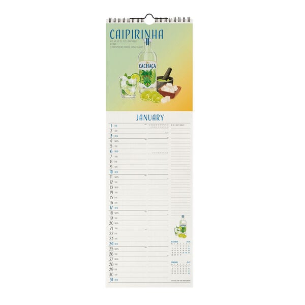 Calendario da Parete 2027 - 16 x 49 cm - Cheers