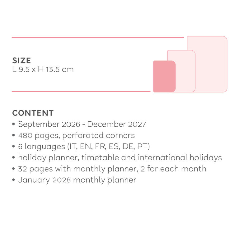 16-Month Small Daily Diary for 2026/2027 - Raspberry Jam 16-Month Small Daily Diary for 2026/2027 - Raspberry Jam