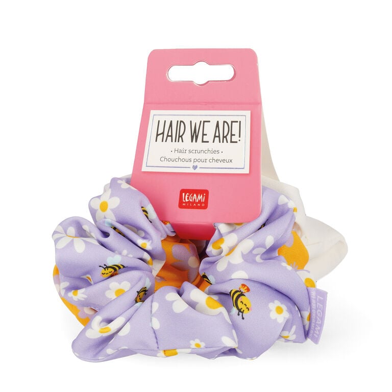 Set of 3 Bee Hair Scrunchies - Hair We Are!