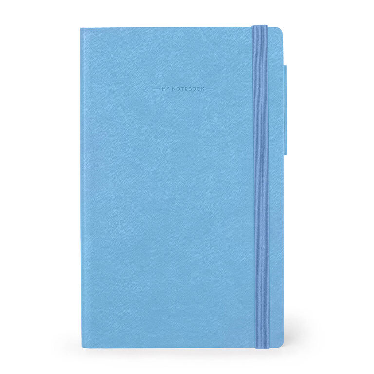 Taccuino con Fogli Bianchi e Copertina Morbida Monocolore - Retro Blue - My Notebook