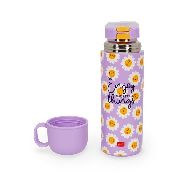 Vacuum Bottle with Cup - Hot & Cold - Daisy Vacuum Bottle with Cup - Hot & Cold - Daisy