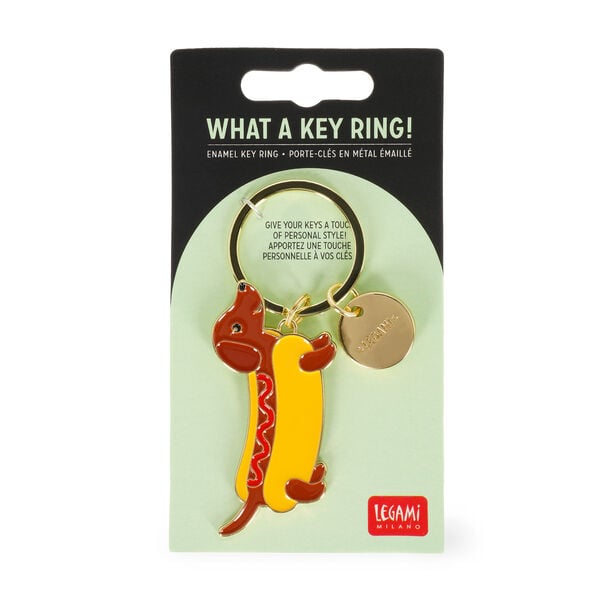 Enamel Key Chain - Dachsund - What a Key Ring!