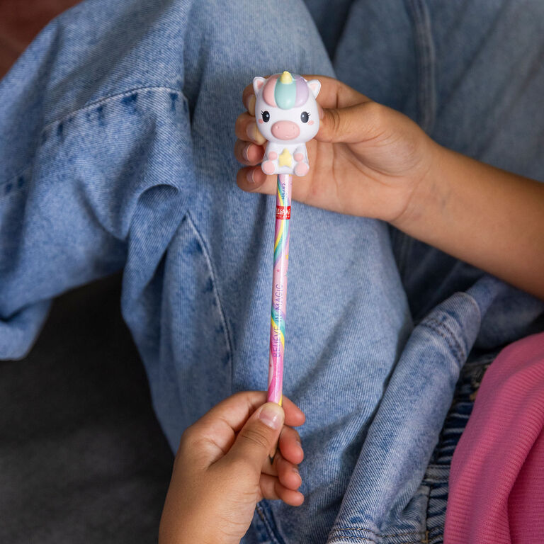 Pencil with Squishy Unicorn "Believe In Magic" - Squeezies Pencil with Squishy Unicorn "Believe In Magic" - Squeezies