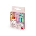 Set of 6 Mini Pastel Highlighters - Teddy's Style, , zoo