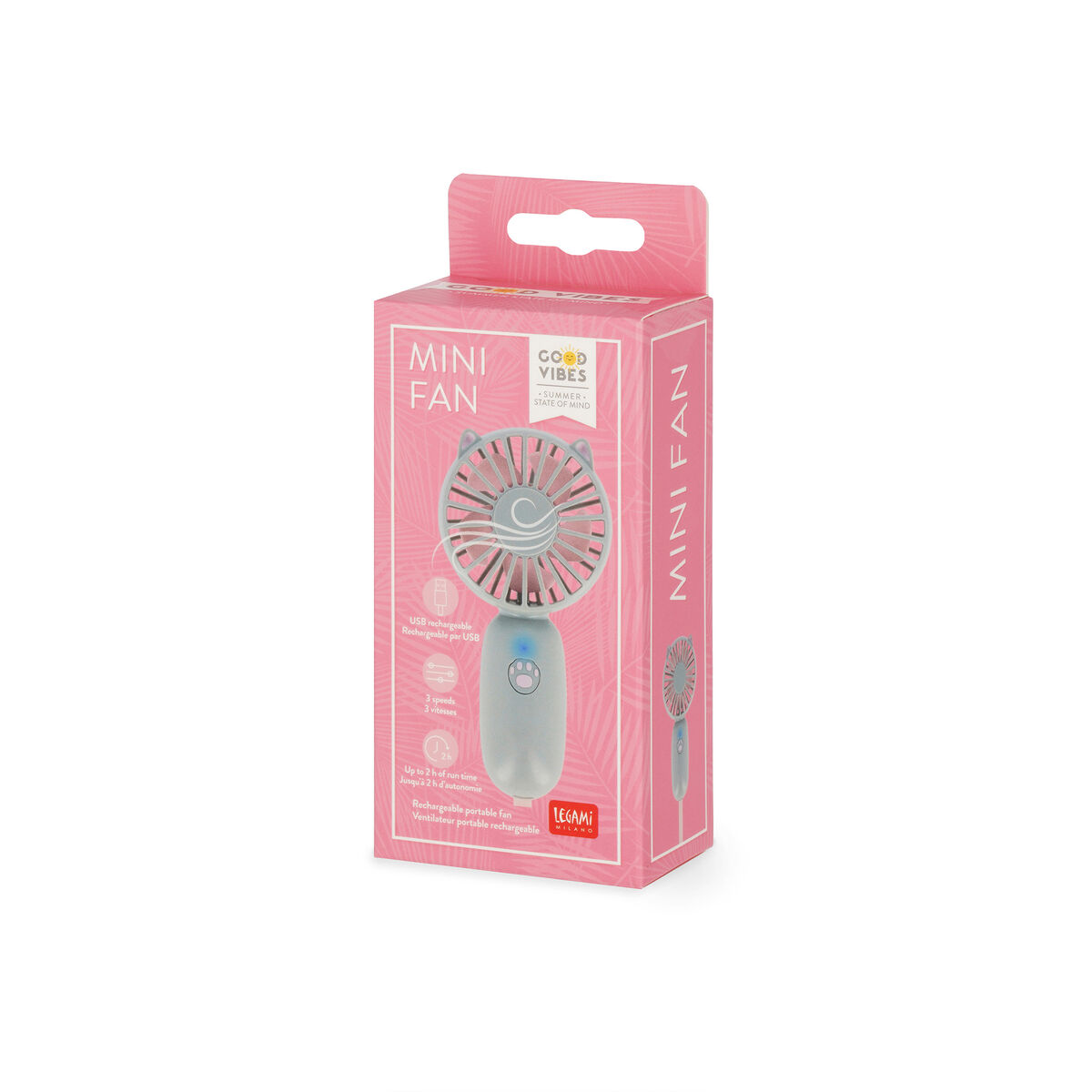 Ventilateur Portable Rechargeable - Mini Fan, , zoo