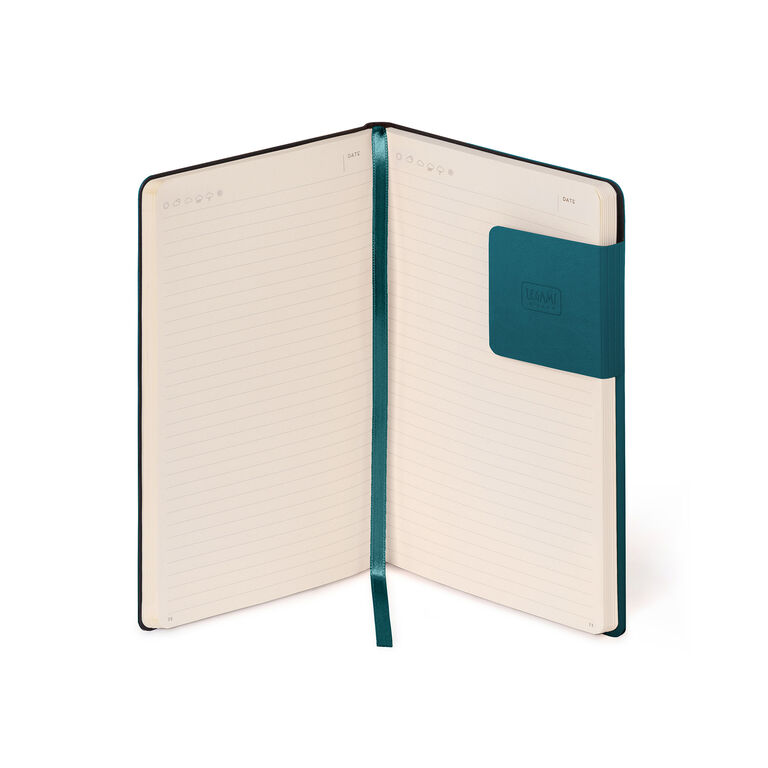 Lined Notebook with Monochrome Soft Cover - Deep Teal - My Notebook Lined Notebook with Monochrome Soft Cover - Deep Teal - My Notebook