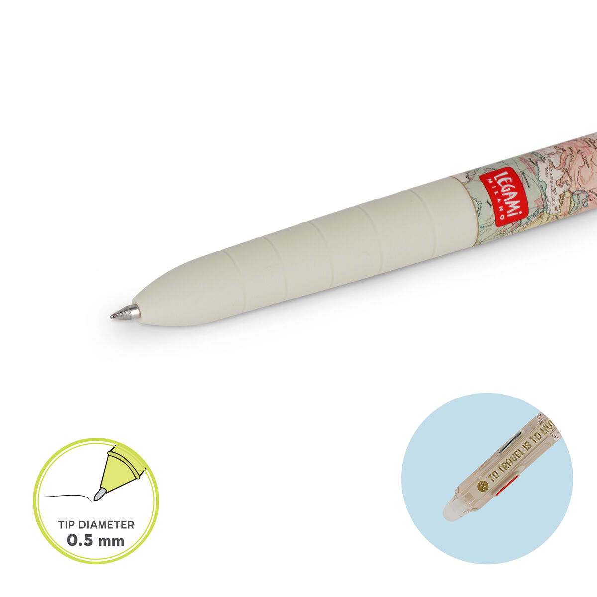 LEGAMI - Lot de 3 stylos gel effaçables, encre thermosensible, diamètre  pointe 0,7 mm, hauteur : 15 cm & EP0008 Stylo à encre gel effaçable  Multicolore (cochon), 0,7 mm : : Fournitures de bureau