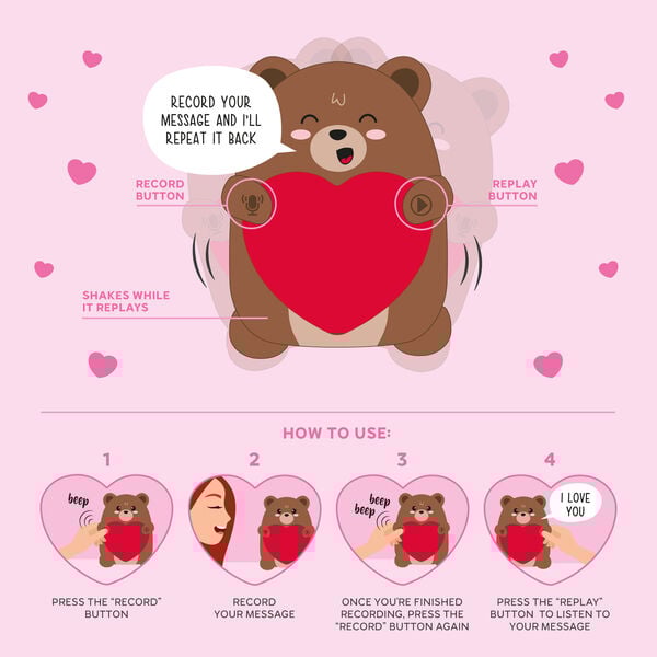 Peluche con Registrazione Vocale - Super Soft Rec&Play Peluche con Registrazione Vocale - Super Soft Rec&Play