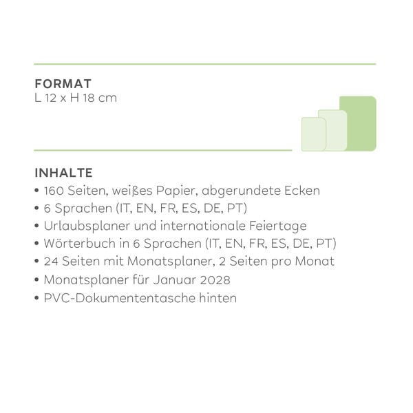 Wochenplaner für 12 Monate im Fotodesign Medium 2027 - Travel Stickers