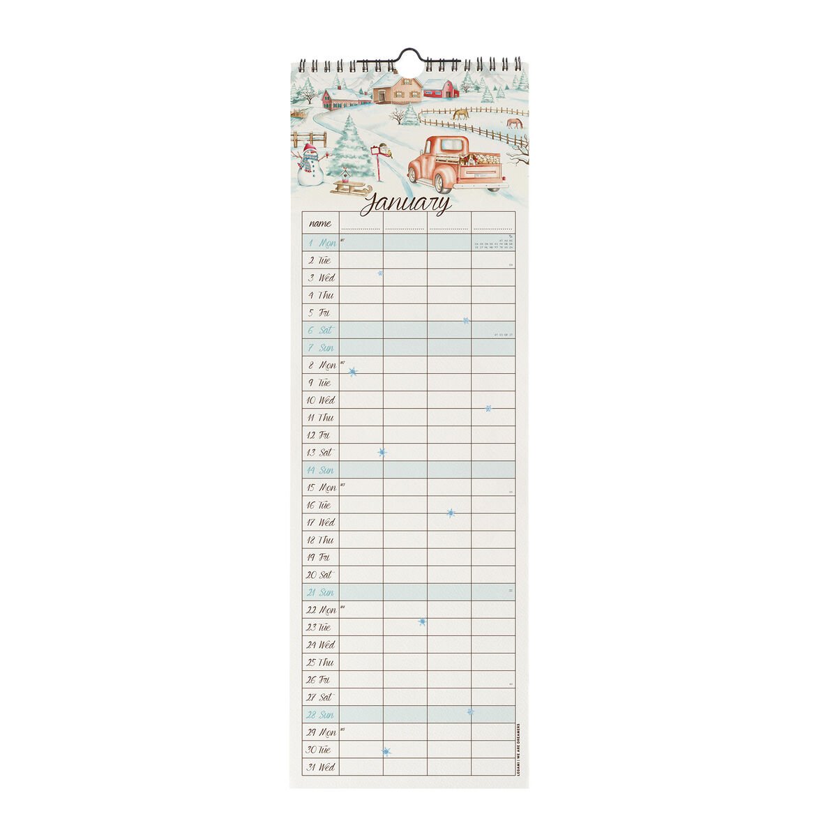 Wandkalender 2024 - 16 × 49 cm, , zoo