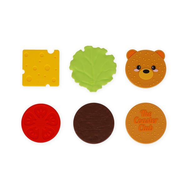 Set of Six Coasters - The Coaster Club - Teddy Bear Set of Six Coasters - The Coaster Club - Teddy Bear
