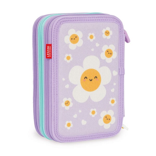 Pencil Case with Three Compartments - 3, 2, 1... Triple Fun - Daisy Pencil Case with Three Compartments - 3, 2, 1... Triple Fun - Daisy