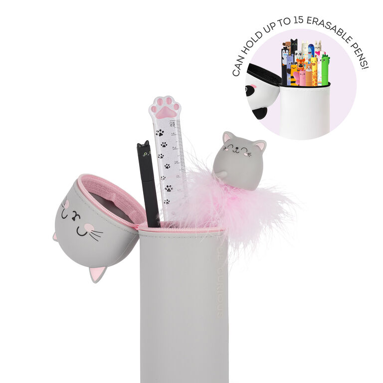 Kitty "Be Curious" 2-in-1 Silicone Pencil Case