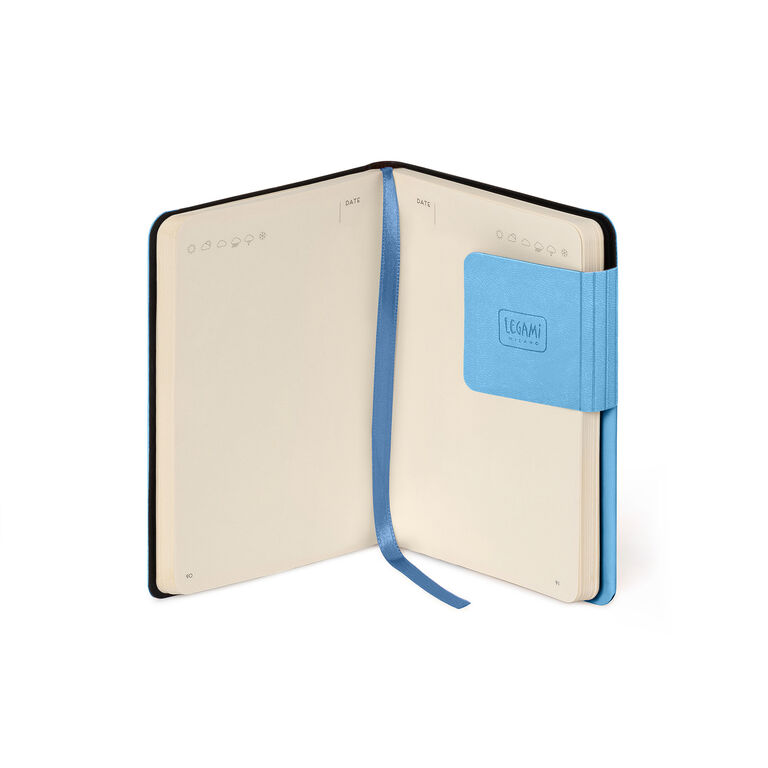 Notebook with Blank Pages and Monochrome Soft Cover - Retro Blue - My Notebook