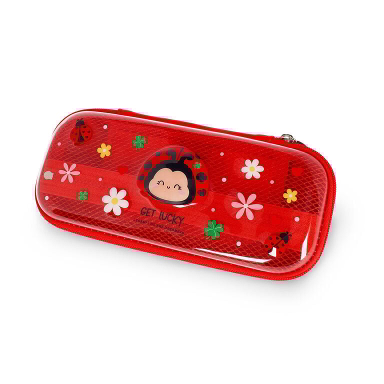 Ladybug Rigid Transparent Pencil Case - WonderWow