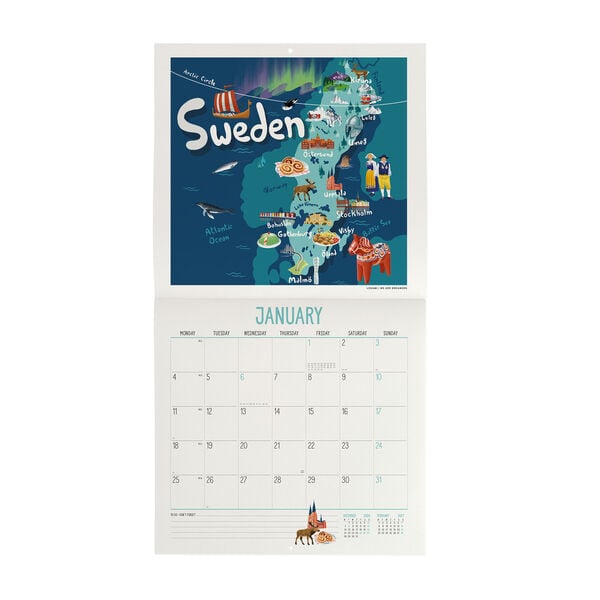 Calendario da Parete 2027 - 30 x 29 cm - Let's Travel the World