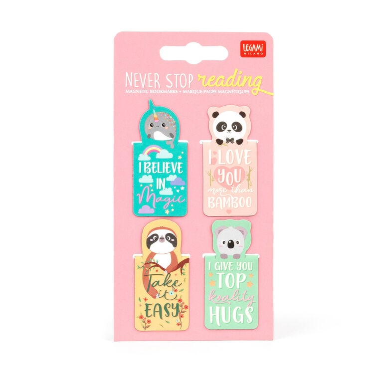 Never Stop Reading - Magnetic Bookmarks