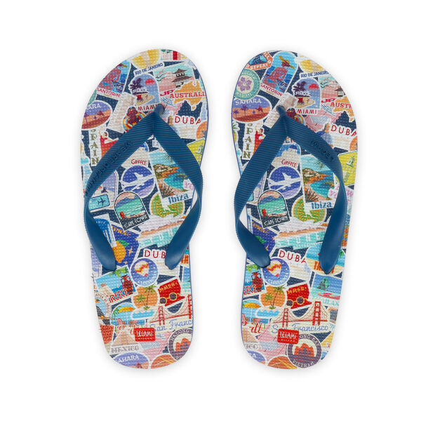 Size 44/45 Regular Travel Stickers Flip Flops