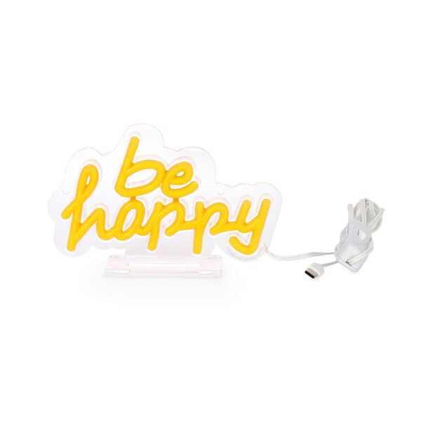 Mini-LED-Leuchtschild mit Neon-Effekt - It's a Sign Mini - Be Happy Mini-LED-Leuchtschild mit Neon-Effekt - It's a Sign Mini - Be Happy