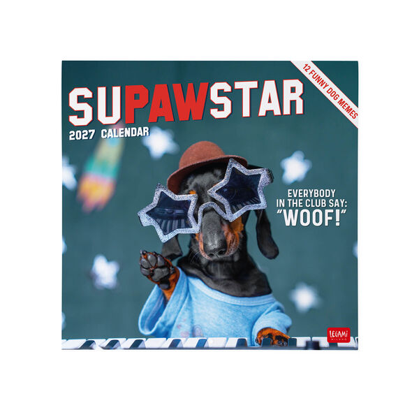 Calendario da Parete 2027 - 30 x 29 cm - Supawstar