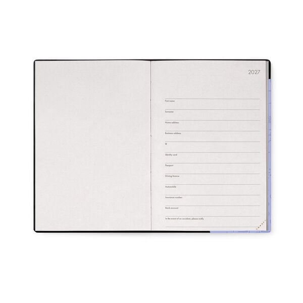 Agenda 12 Mesi Giornaliera Medium 2027 - Cosmic Lilac
