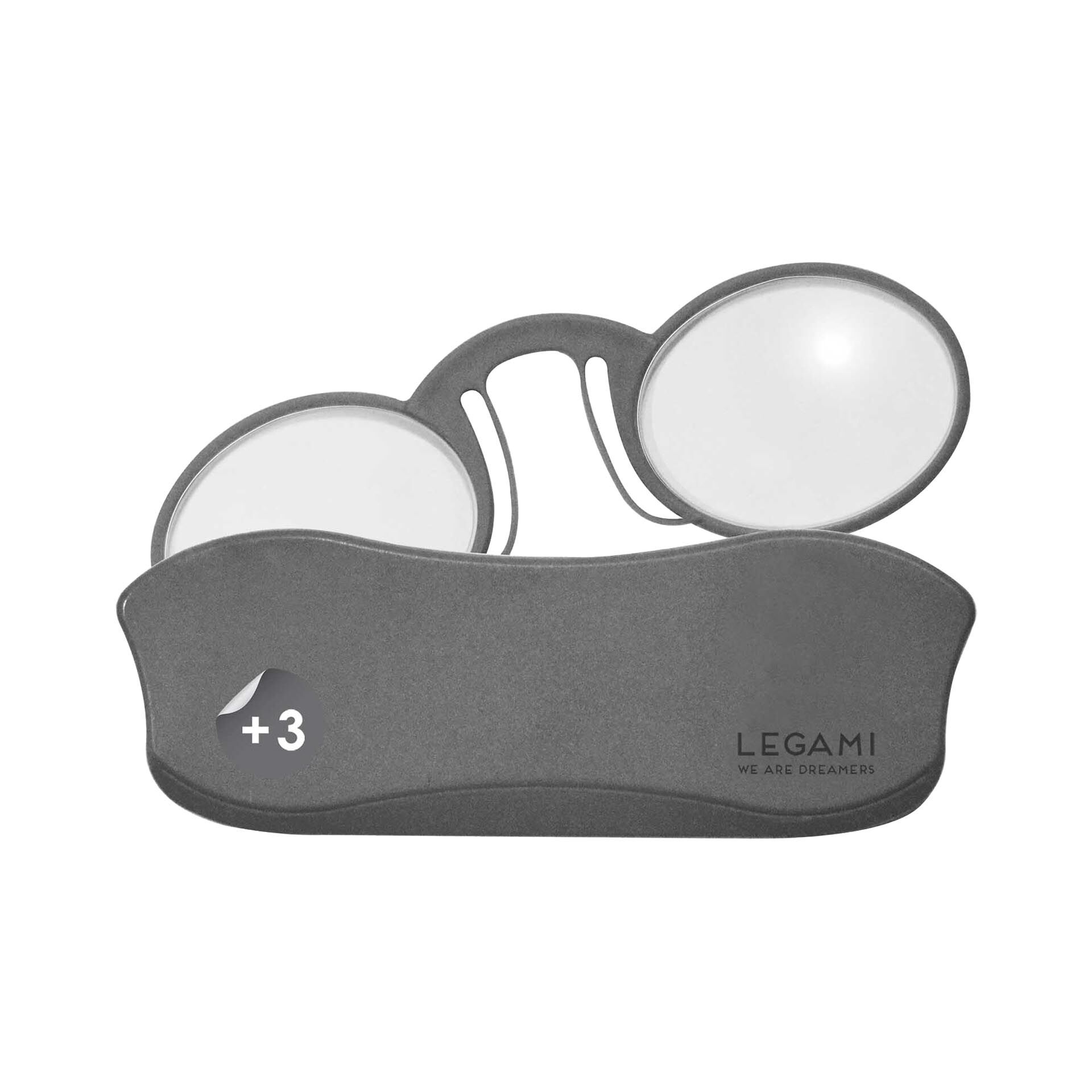 Occhiali da Lettura Pince-Nez Diottrie +3 GREY | Legami.com