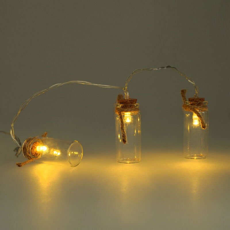 LED-Lichterkette mit Glasgefäßen, , zoo