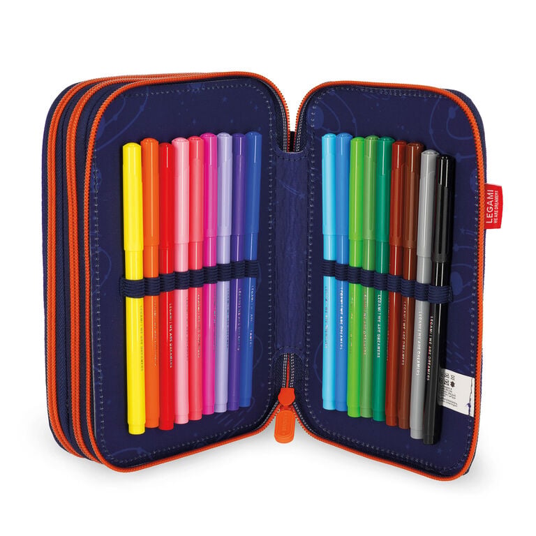 Astuccio 3 Scomparti - Space + 2 Penne Cancellabili Astuccio 3 Scomparti - Space + 2 Penne Cancellabili