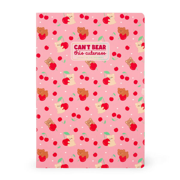 A4-Heft kariert 5 mm - Teddy Bear Cherry
