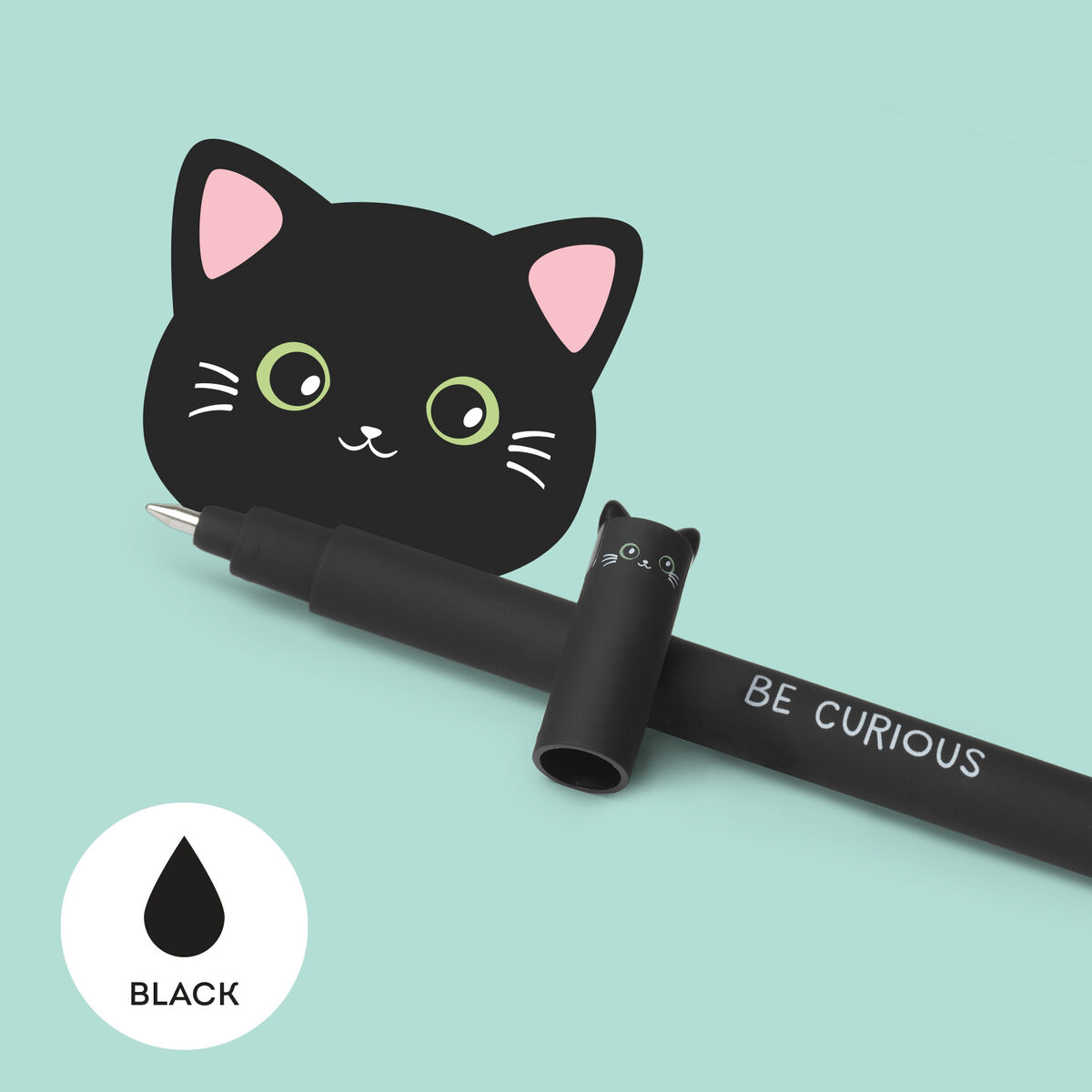 Penna Gel Cancellabile Legami Black Kitty
