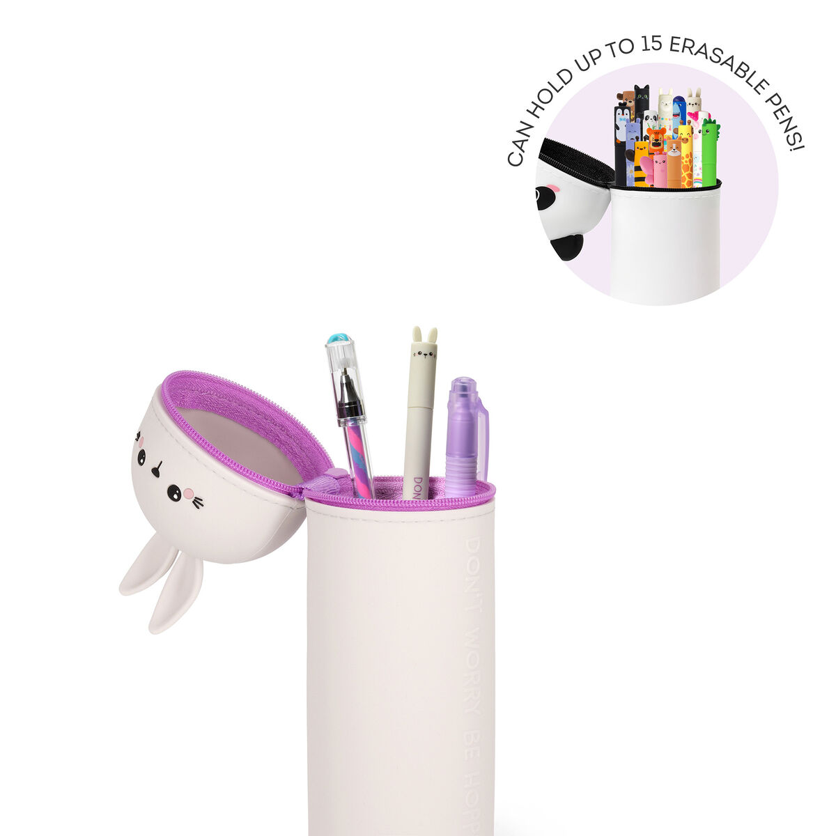 Astuccio 2-in-1 in Silicone Bunny "Don't Worry Be Hoppy